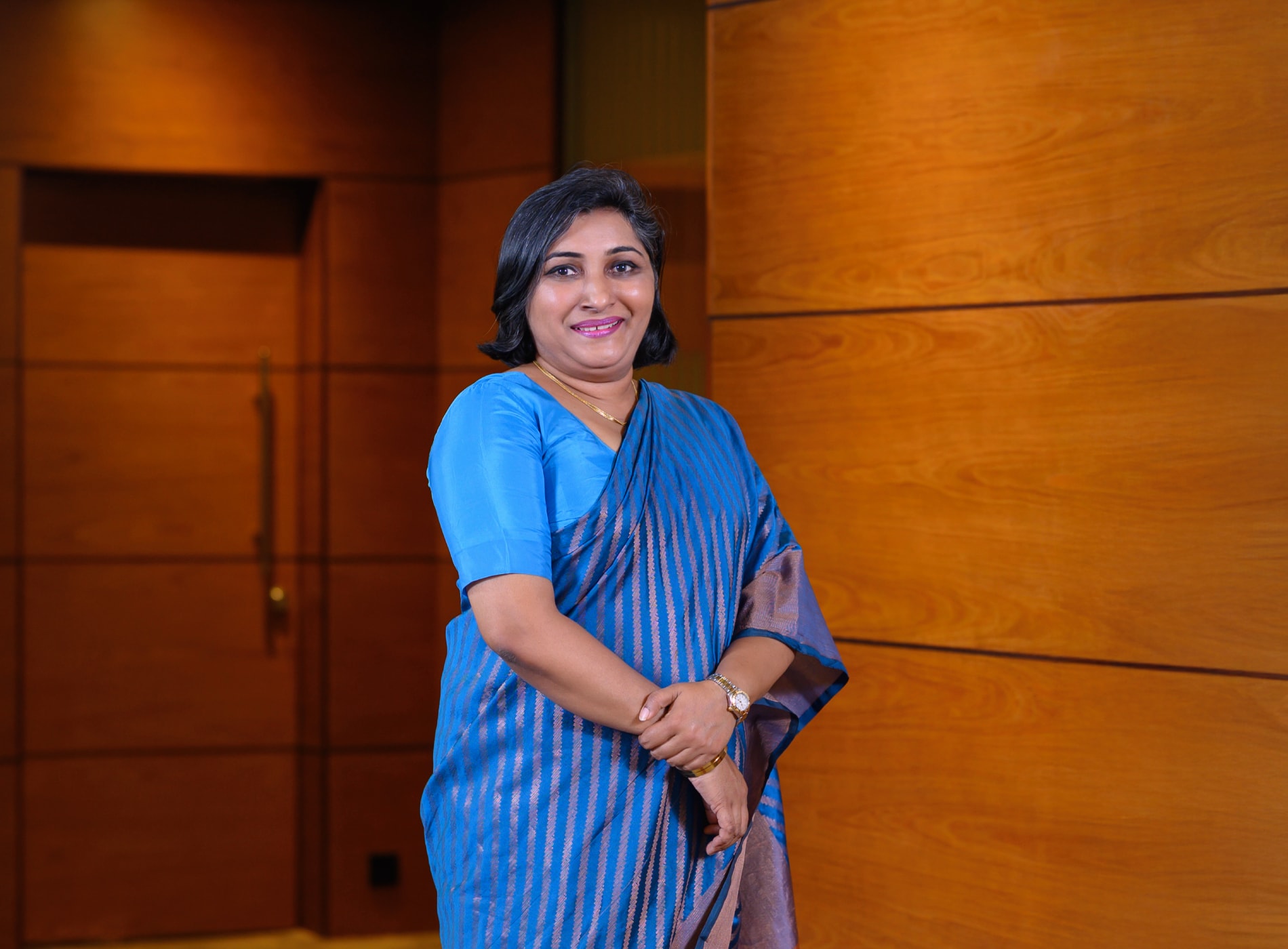 Portrait of Ms. Uthpala Herathrandeny, Assistant General Manager – State Owned Enterprises Relations, Bank of Ceylon